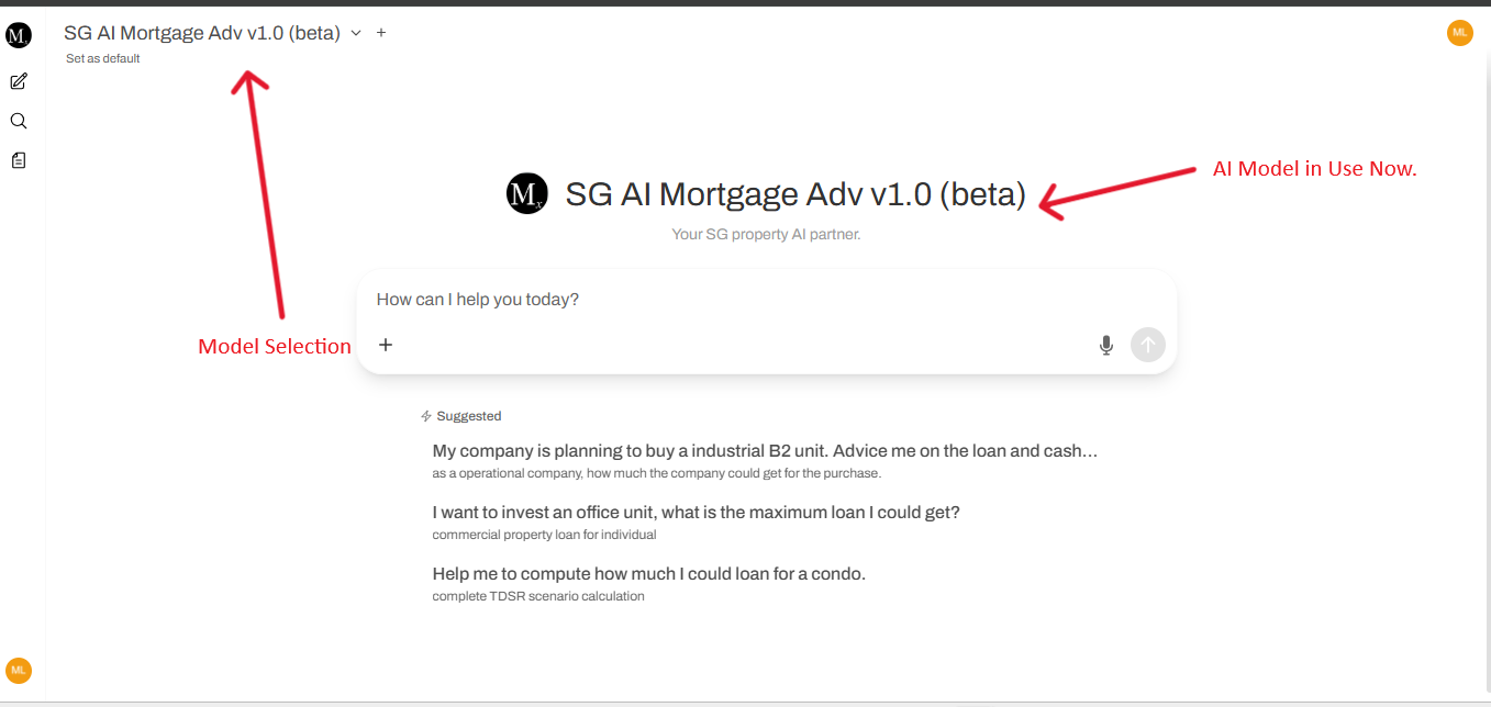 Choose Model Screenshot